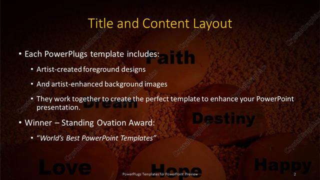 Title and Content presentation slide layout
