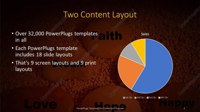 Two Content presentation slide layout