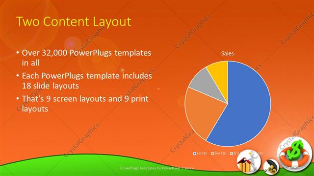 Two Content presentation slide layout