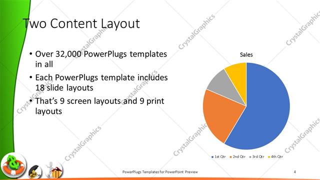 Two Content presentation slide layout