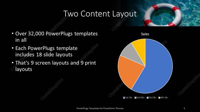 Two Content presentation slide layout