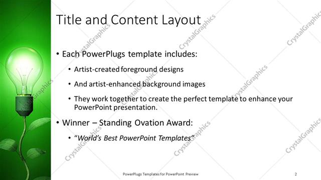 Title and Content presentation slide layout