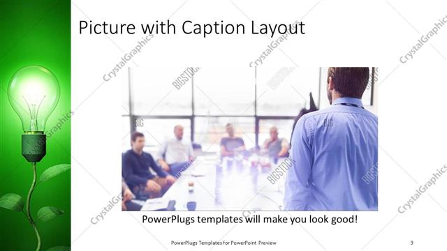 Picture with Caption presentation slide layout