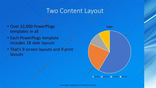 Two Content presentation slide layout