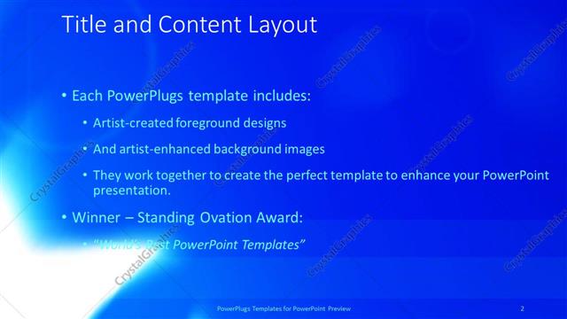 Title and Content presentation slide layout
