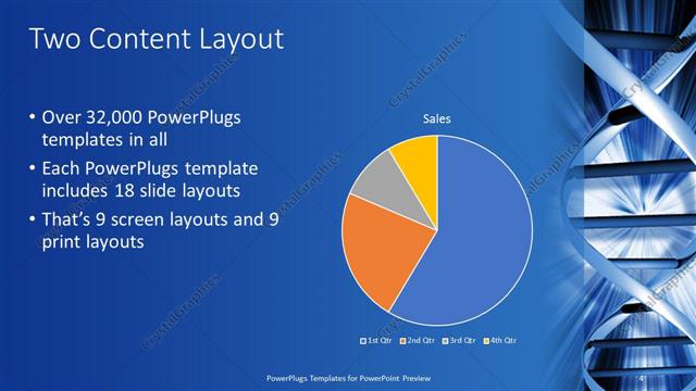 Two Content presentation slide layout