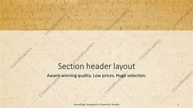 Section Header presentation slide layout