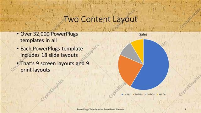 Two Content presentation slide layout