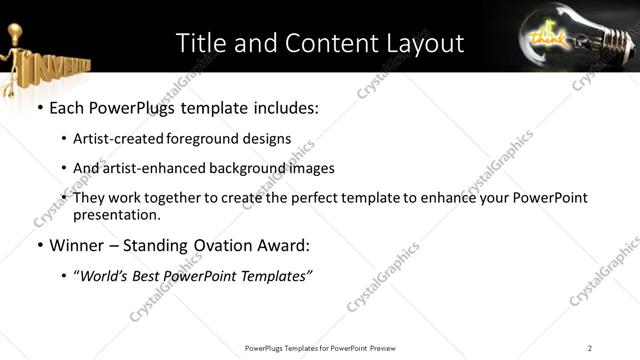 Title and Content presentation slide layout