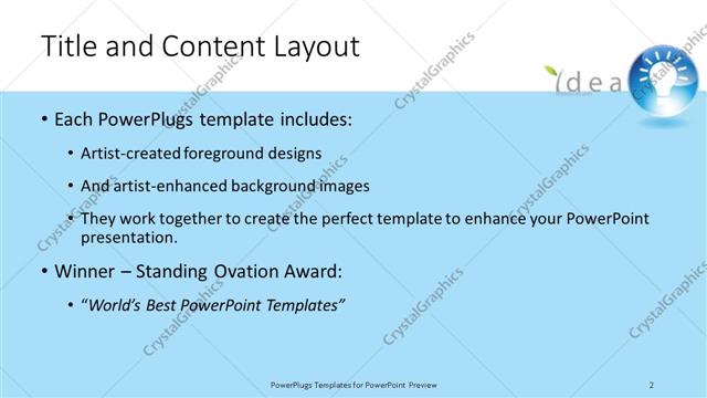 Title and Content presentation slide layout