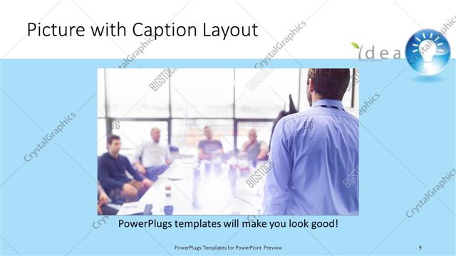 Picture with Caption presentation slide layout