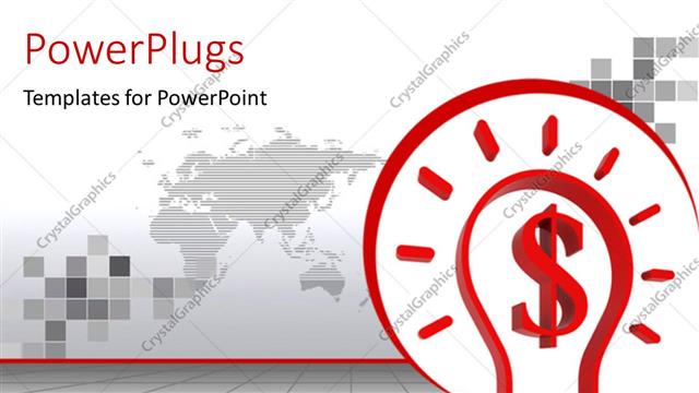  Presentation with light sign - Light bulb with dollar sign filament depicting fruitful idea