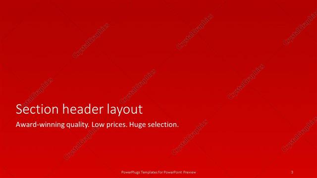 Section Header presentation slide layout