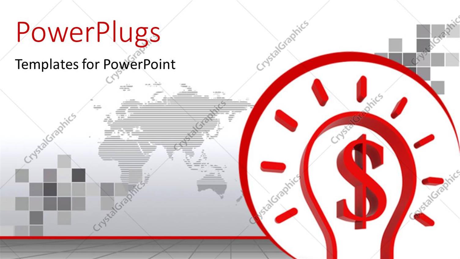 Featuring Light Bulb with Dollar Sign Filament Depicting Fruitful Idea