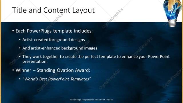Title and Content presentation slide layout
