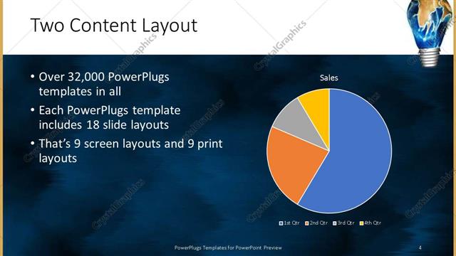 Two Content presentation slide layout