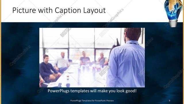 Picture with Caption presentation slide layout