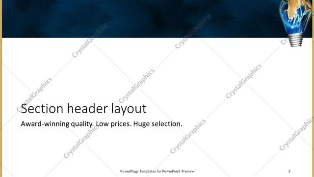 Section Header presentation slide layout