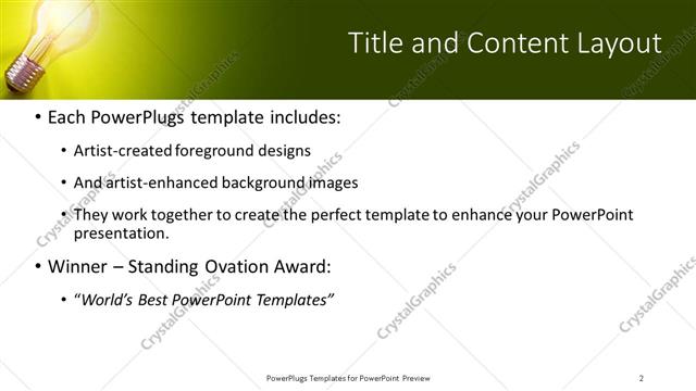 Title and Content presentation slide layout