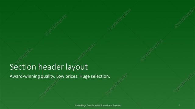 Section Header presentation slide layout