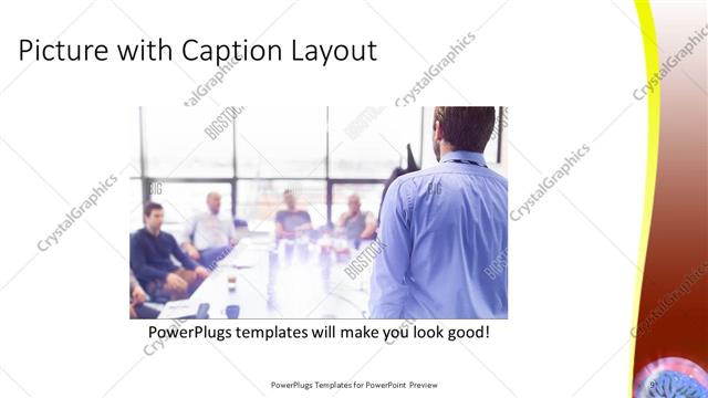 Picture with Caption presentation slide layout