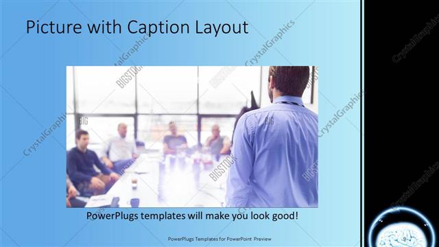 Picture with Caption presentation slide layout