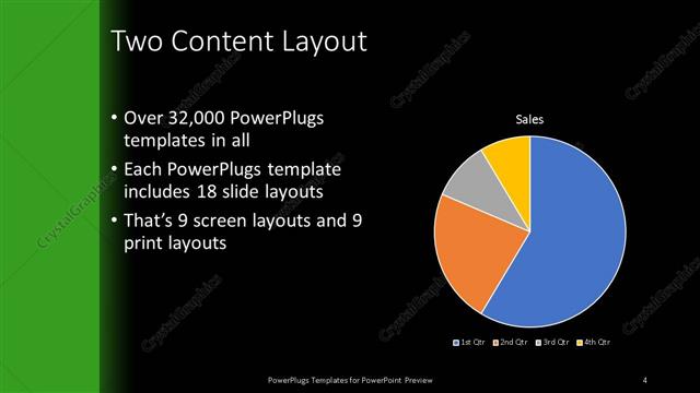 Two Content presentation slide layout