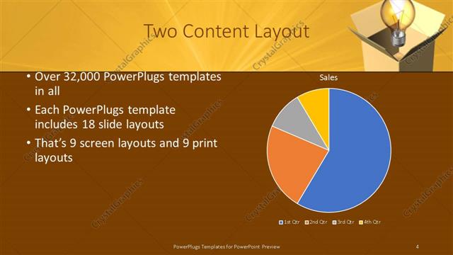 Two Content presentation slide layout