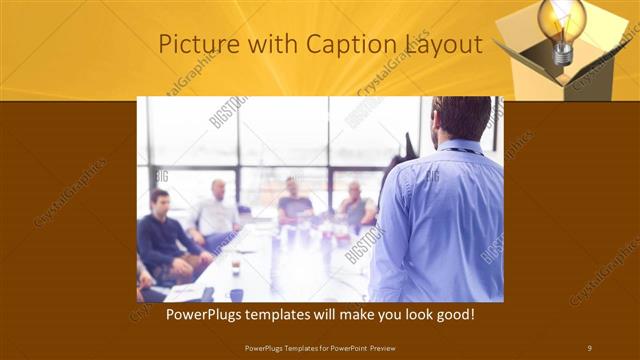 Picture with Caption presentation slide layout