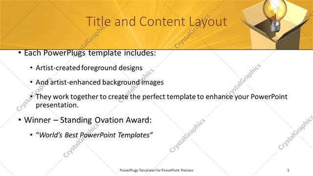Title and Content presentation slide layout