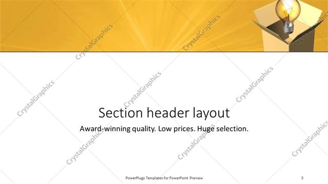 Section Header presentation slide layout