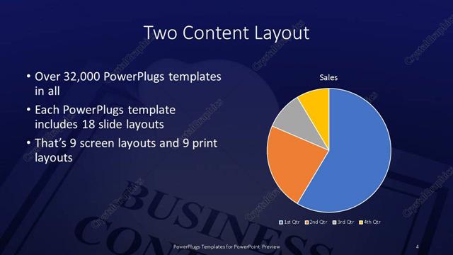 Two Content presentation slide layout
