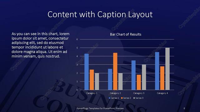 Content with Caption presentation slide layout