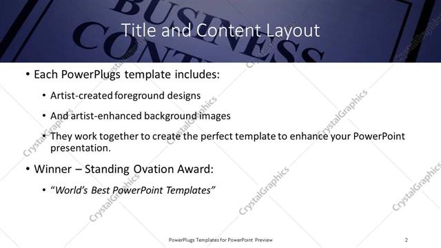 Title and Content presentation slide layout
