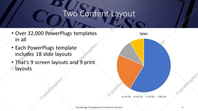 Two Content presentation slide layout