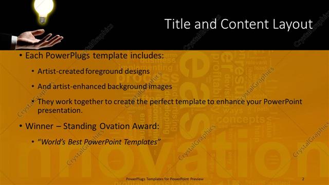 Title and Content presentation slide layout