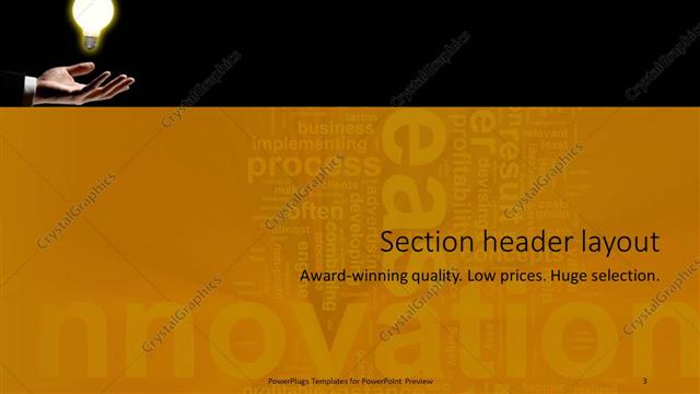Section Header presentation slide layout
