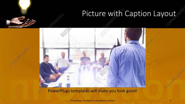 Picture with Caption presentation slide layout