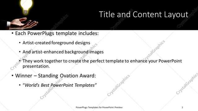 Title and Content presentation slide layout