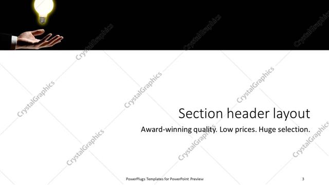 Section Header presentation slide layout