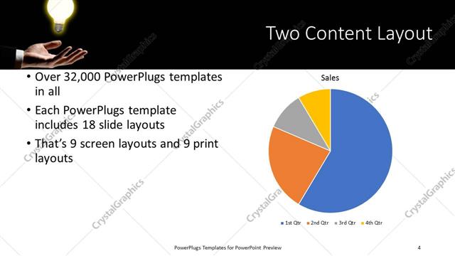 Two Content presentation slide layout