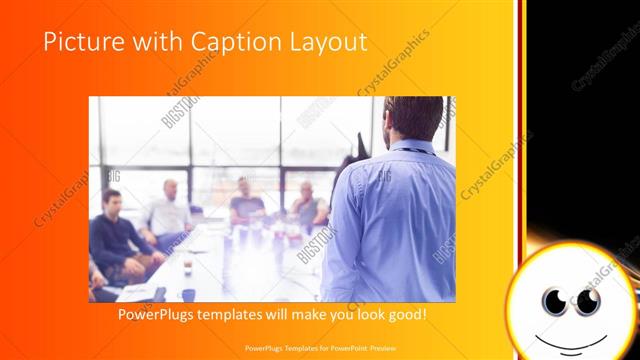 Picture with Caption presentation slide layout