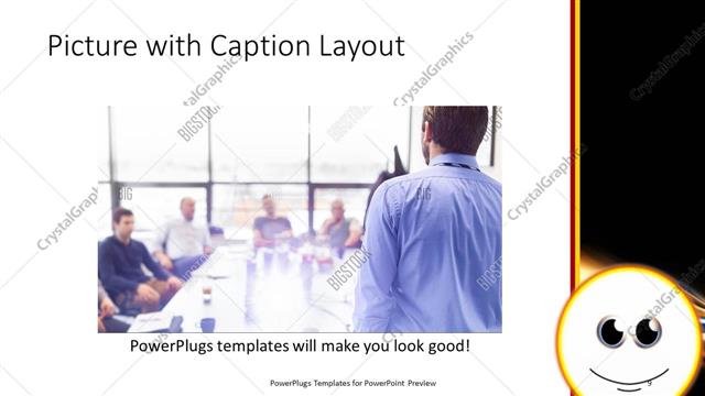 Picture with Caption presentation slide layout