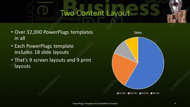 Two Content presentation slide layout