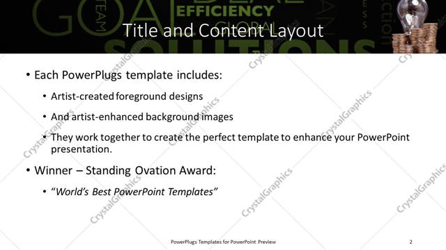Title and Content presentation slide layout