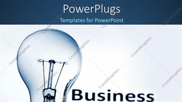  Presentation with bulb - A light bulb with a text that spells out the word 