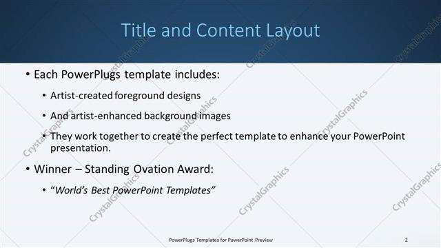 Title and Content presentation slide layout