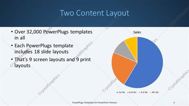 Two Content presentation slide layout