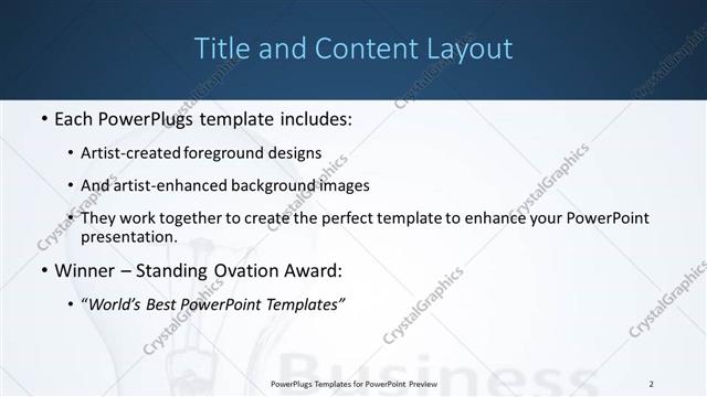 Title and Content presentation slide layout