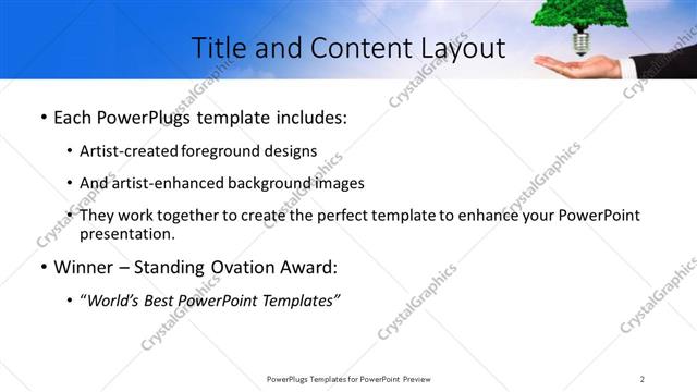 Title and Content presentation slide layout